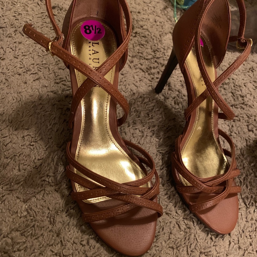 Ralph Lauren brown strappy sandal